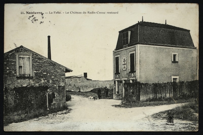 Carte postale ancienne Le Château du Radis-Creux à la Folie à Nanterre