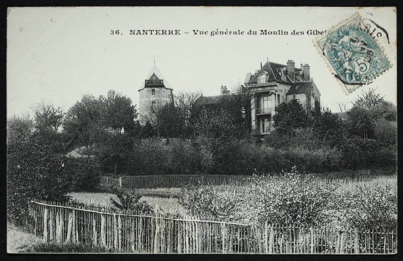 Carte postale ancienne Vue générale du Moulin des Gibets à Nanterre