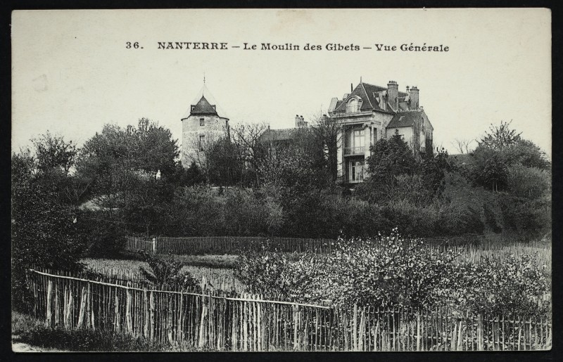 Carte postale ancienne Vue générale du Moulin des Gibets à Nanterre