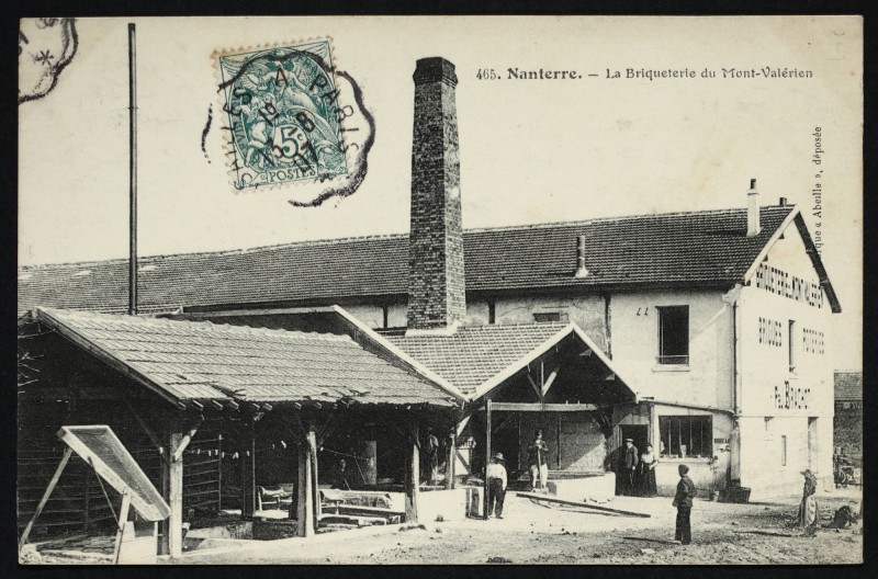 Carte postale ancienne La briqueterie du Mont-Valérien à Nanterre