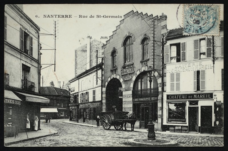 Carte postale ancienne Rue de Saint-Germain à Nanterre