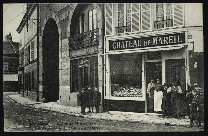 Carte postale ancienne Rue de Saint-Germain à Nanterre