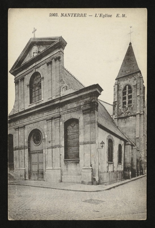 Carte postale ancienne L'Eglise à Nanterre