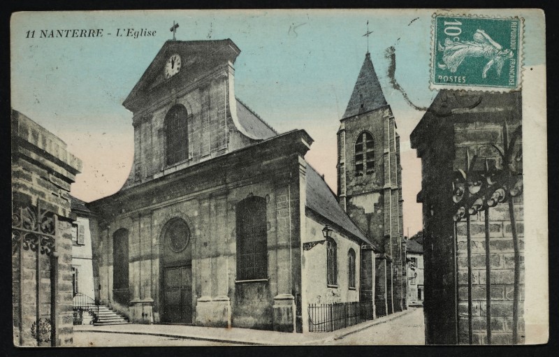 Carte postale ancienne L'église à Nanterre