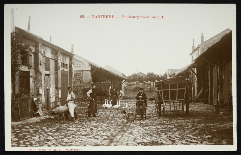 Carte postale ancienne Faubourg Saint-Antoine à Nanterre