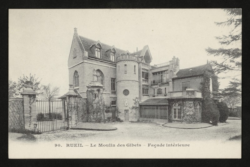 Carte postale ancienne Le Moulin des Gibets - Façade intérieure à Nanterre