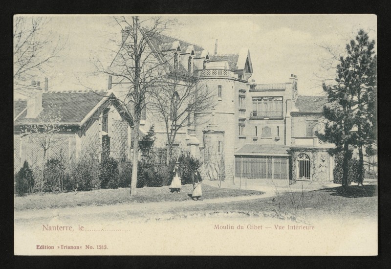 Carte postale ancienne Le Moulin du Gibet - Façade Intérieure à Nanterre