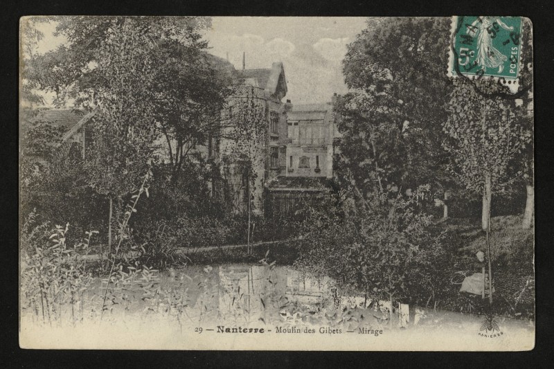 Carte postale ancienne Moulin du Gibet - Mirage à Nanterre