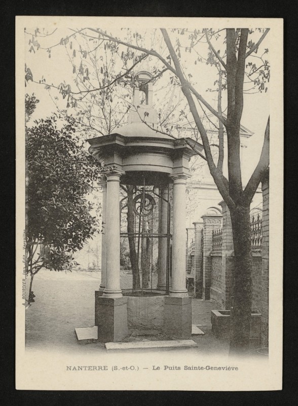 Carte postale ancienne Le puits Sainte-Geneviève à Nanterre