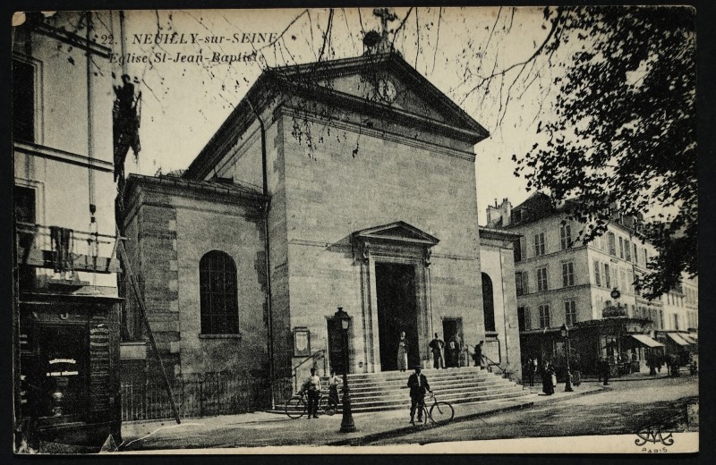 Carte postale ancienne Eglise St-Jean-Baptiste à Neuilly-sur-Seine