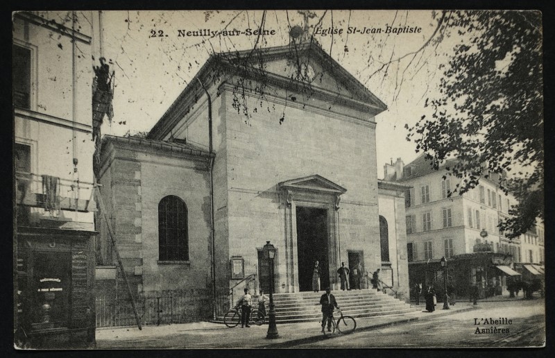 Carte postale ancienne Eglise St-Jean-Baptiste à Neuilly-sur-Seine