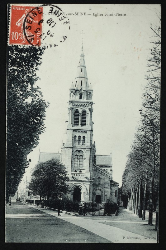 Carte postale ancienne Eglise Saint Pierre à Neuilly-sur-Seine