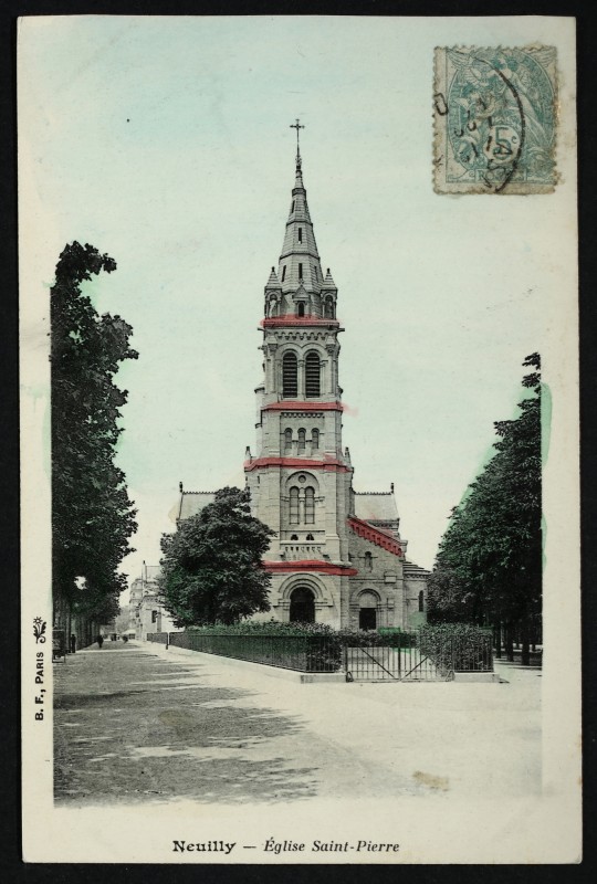 Carte postale ancienne Eglise Saint-Pierre à Neuilly-sur-Seine