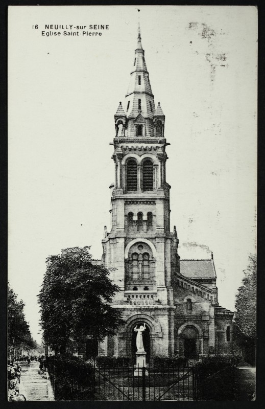 Carte postale ancienne Eglise Saint-Pierre à Neuilly-sur-Seine