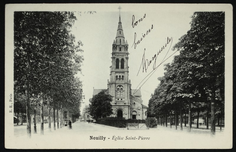 Carte postale ancienne Eglise Saint-Pierre à Neuilly-sur-Seine
