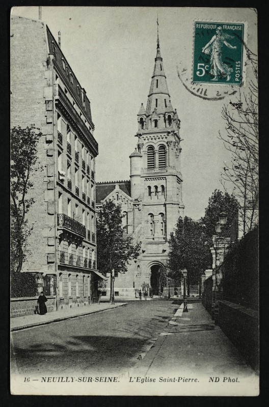 Carte postale ancienne L'Eglise Saint-Pierre à Neuilly-sur-Seine
