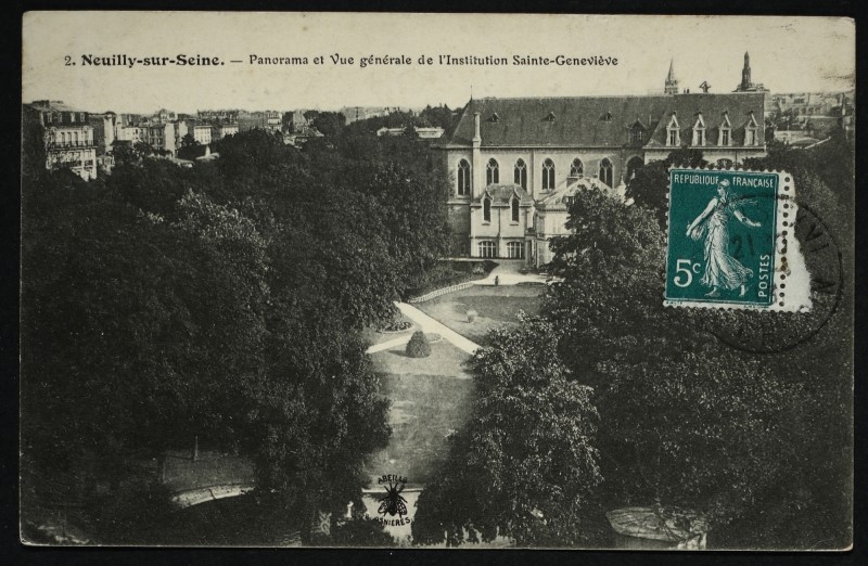 Carte postale ancienne Panorama et Vue générale de l'Institution Sainte-Geneviève à Neuilly-sur-Seine
