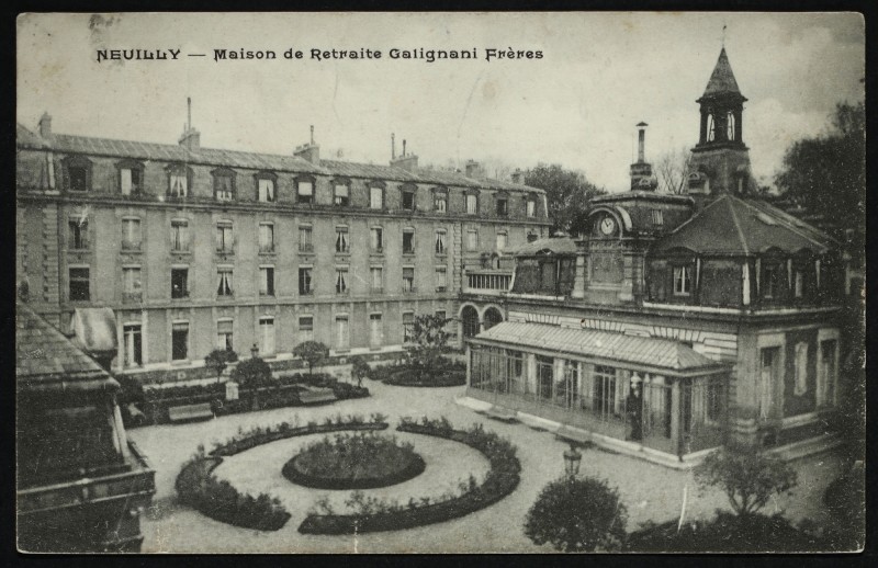 Carte postale ancienne Maison de Retraite Galignani Frères à Neuilly-sur-Seine