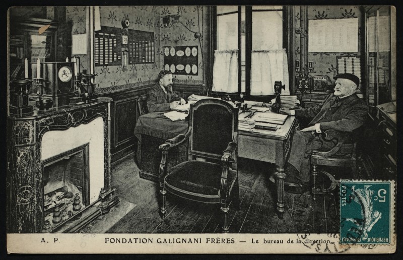 Carte postale ancienne Fondation Galignani Frères - Le bureau de la direction à Neuilly-sur-Seine
