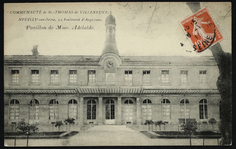 Carte postale ancienne Communauté de St.-Thomas de Villeneuve, 52 boulevard d'Argenson - Pavillon de Mme Adélaïde à Neuilly-sur-Seine
