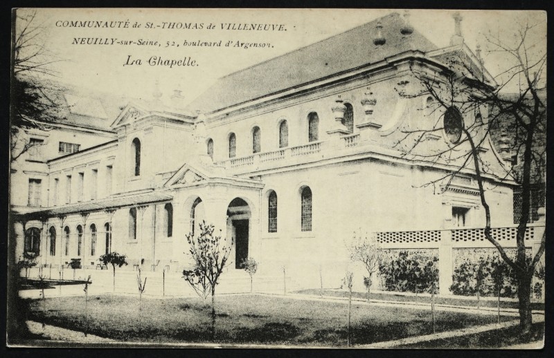 Carte postale ancienne Communauté de St.-Thomas de Villeneuve, 52 boulevard d'Argenson - La Chapelle à Neuilly-sur-Seine