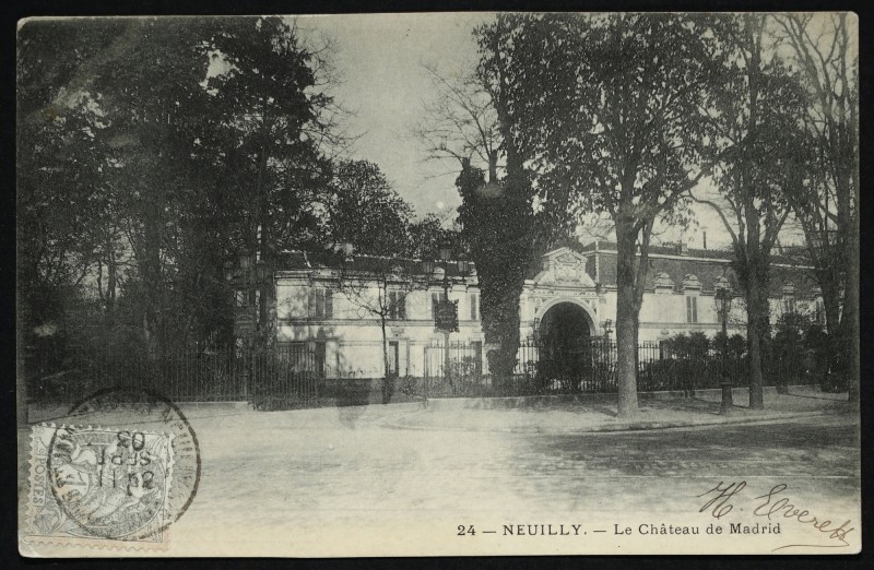 Carte postale ancienne Le Château de Madrid à Neuilly-sur-Seine