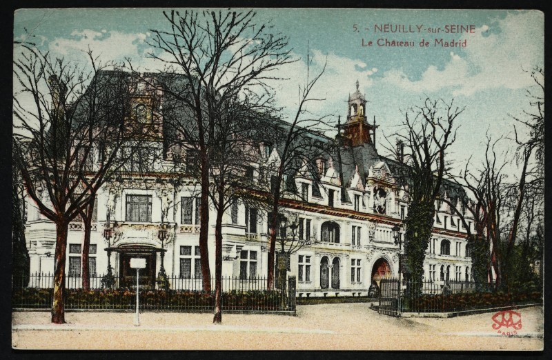 Carte postale ancienne Le Château de Madrid à Neuilly-sur-Seine