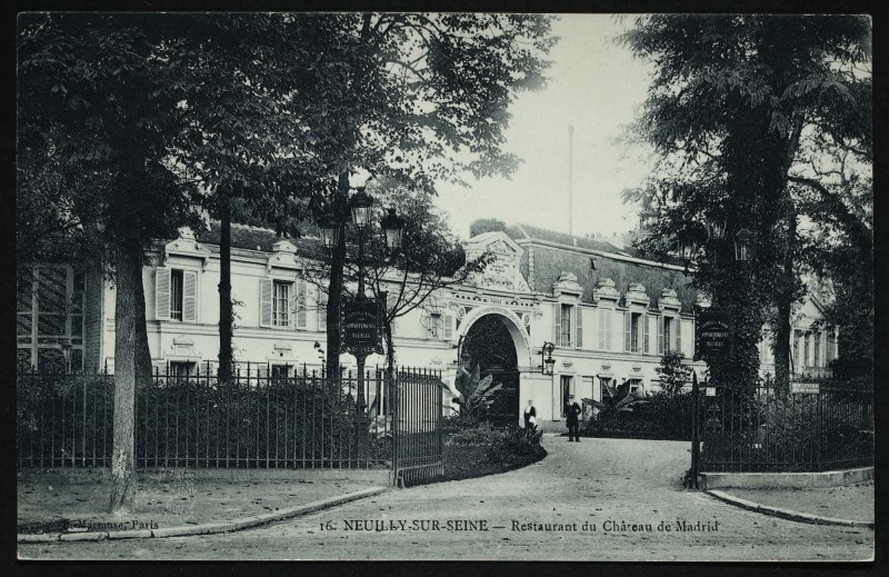 Carte postale ancienne Restaurant du Château de Madrid à Neuilly-sur-Seine