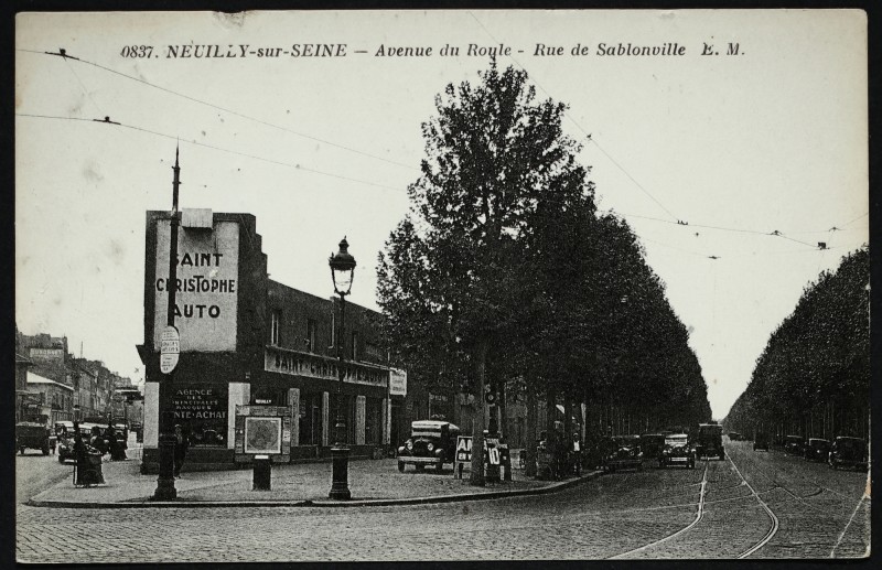 Carte postale ancienne Avenue de Roule - Rue de Sablonville à Neuilly-sur-Seine