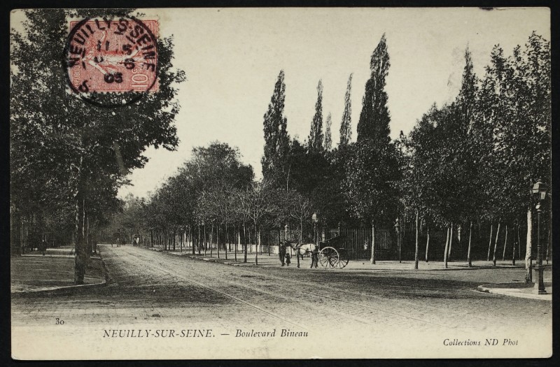 Carte postale ancienne Boulevard Bineau à Neuilly-sur-Seine