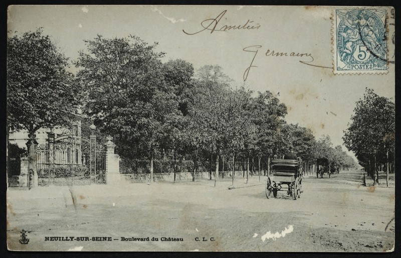 Carte postale ancienne Boulevard du Château à Neuilly-sur-Seine