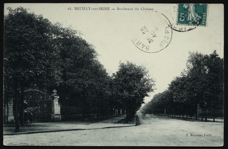 Carte postale ancienne Boulevard du Château à Neuilly-sur-Seine