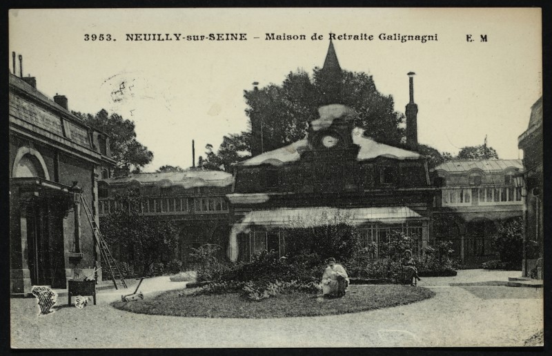 Carte postale ancienne Maison de Retraite Galignani à Neuilly-sur-Seine