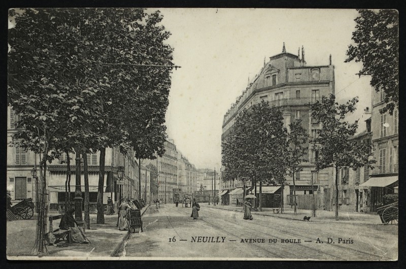 Carte postale ancienne Avenue du Roule à Neuilly-sur-Seine