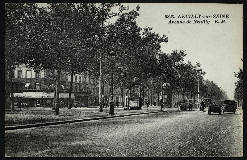 Carte postale ancienne Avenue de Neuilly à Neuilly-sur-Seine