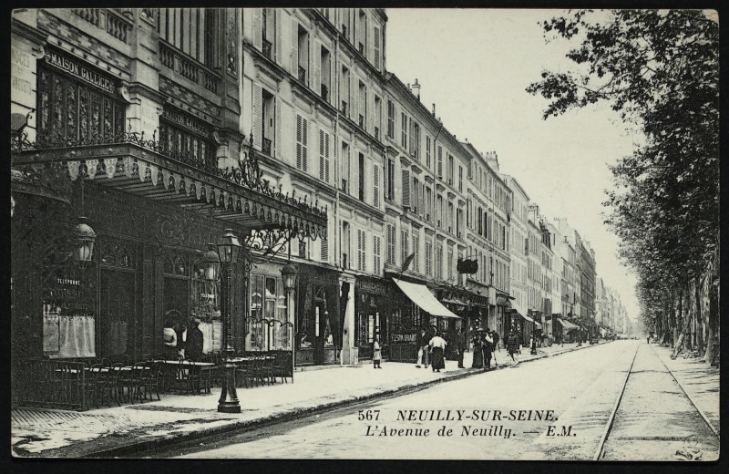 Carte postale ancienne Avenue de Neuilly à Neuilly-sur-Seine