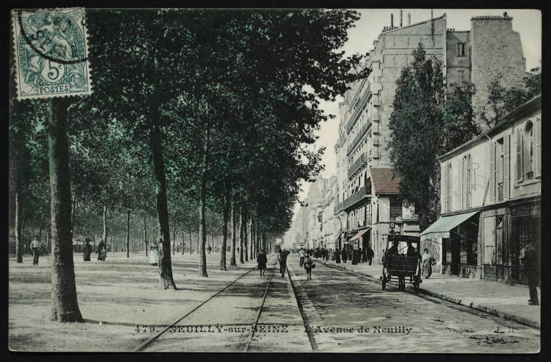 Carte postale ancienne L'Avenue de Neuilly à Neuilly-sur-Seine