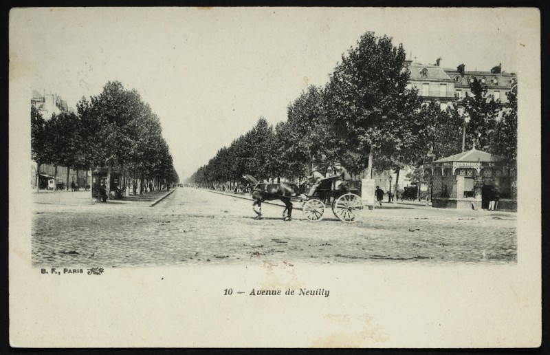 Carte postale ancienne Avenue de Neuilly à Neuilly-sur-Seine