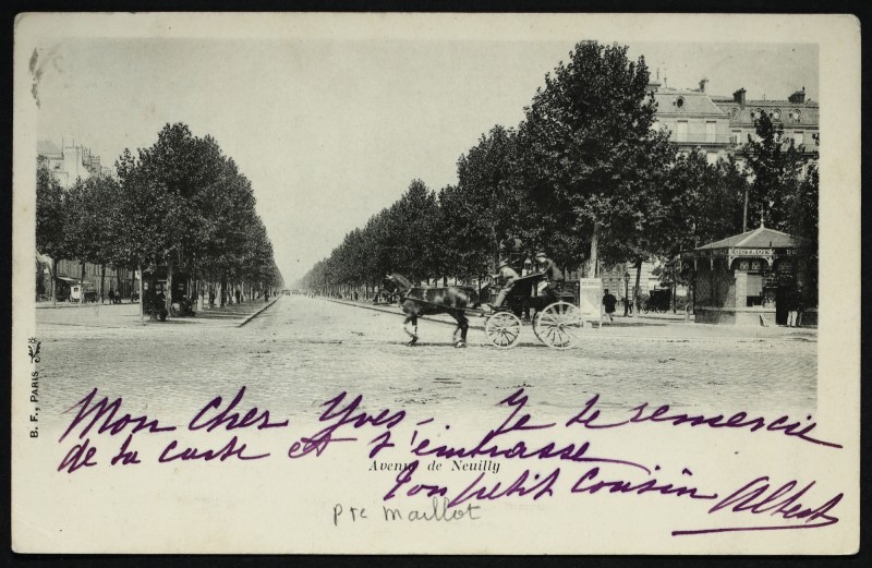 Carte postale ancienne Avenue de Neuilly à Neuilly-sur-Seine
