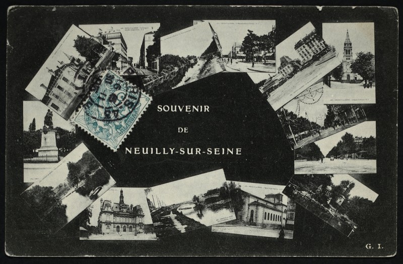Carte postale ancienne Souvenir de Neuilly-sur-Seine à Neuilly-sur-Seine