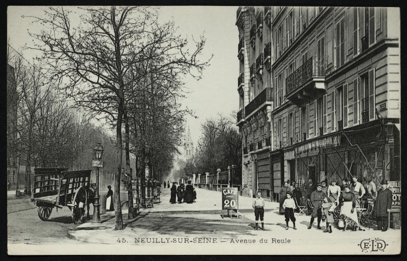 Carte postale ancienne Avenue du Roule à Neuilly-sur-Seine