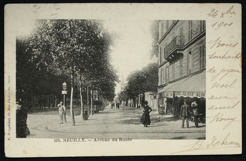 Carte postale ancienne Avenue du Roule à Neuilly-sur-Seine