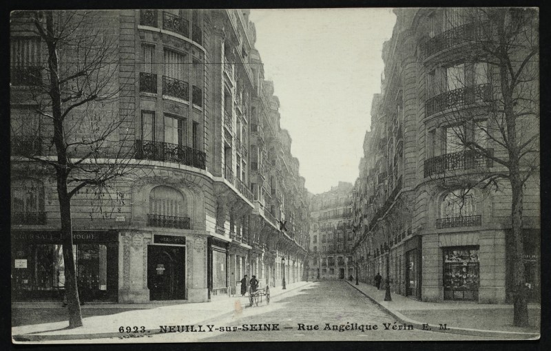 Carte postale ancienne Rue Angélique Vérin à Neuilly-sur-Seine