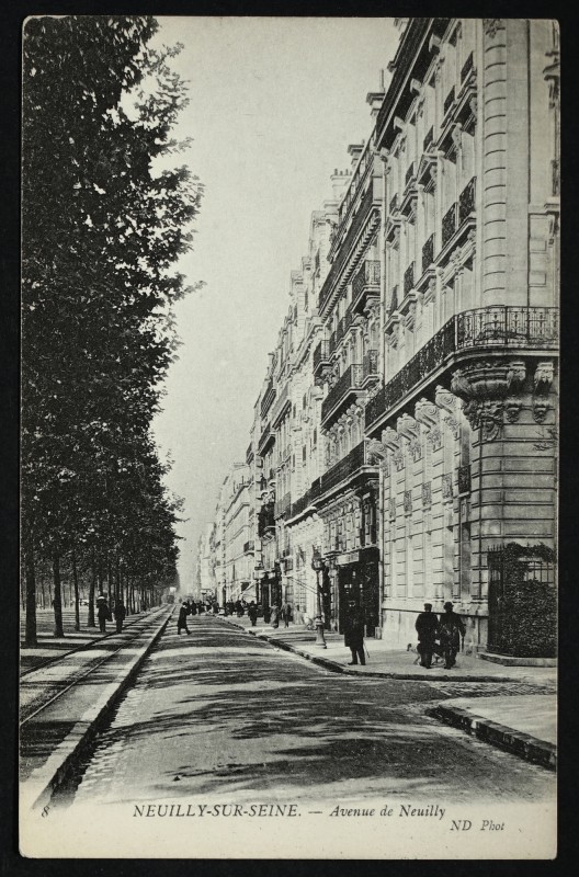 Carte postale ancienne Avenue de Neuilly à Neuilly-sur-Seine