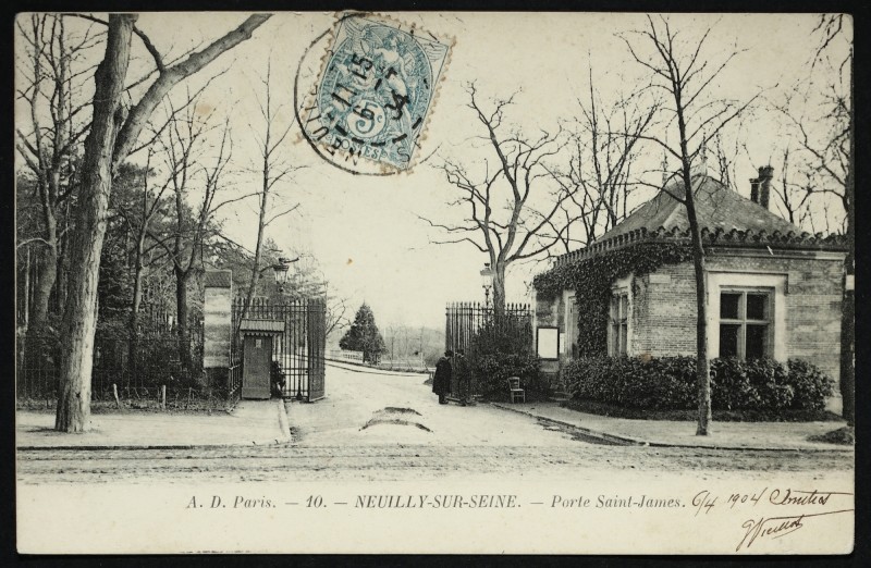 Carte postale ancienne Porte Saint-James à Neuilly-sur-Seine