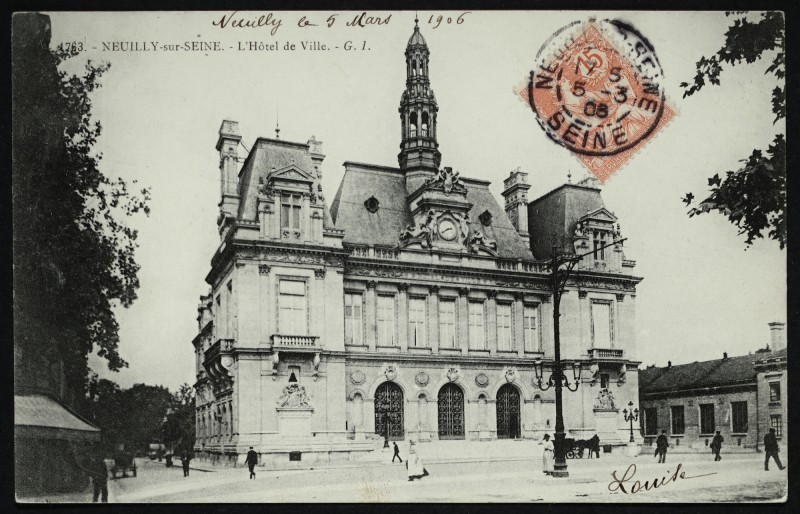 Carte postale ancienne Neuilly sur Seine L'Hotel de Ville à Neuilly-sur-Seine