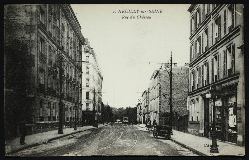 Carte postale ancienne Rue du Château à Neuilly-sur-Seine