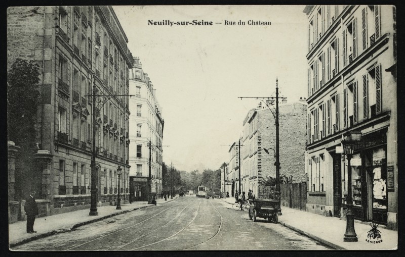 Carte postale ancienne Rue du Château à Neuilly-sur-Seine