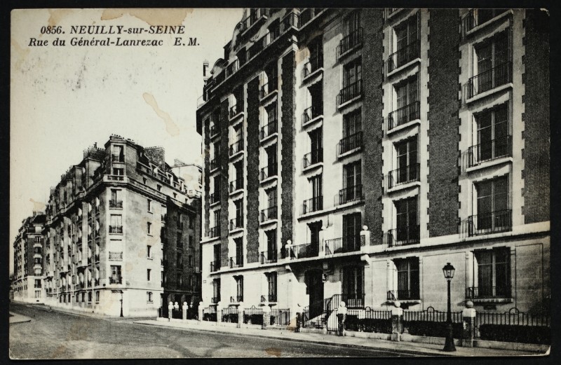 Carte postale ancienne Neuilly-sur-Seine Rue du General-Lanrezac à Neuilly-sur-Seine