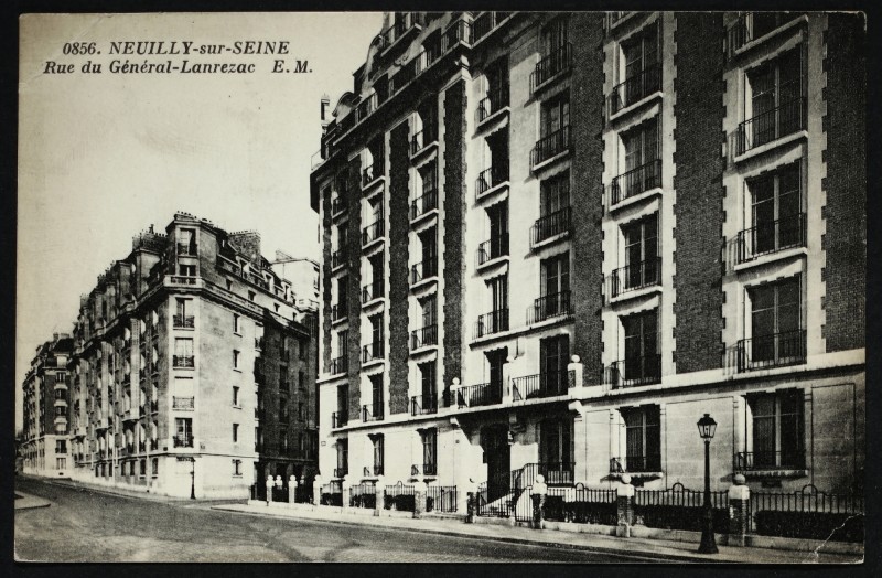 Carte postale ancienne Neuilly-sur-Seine Rue du General-Lanrezac à Neuilly-sur-Seine